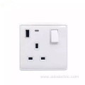 13A BS Electric Socket With Neon USB socket